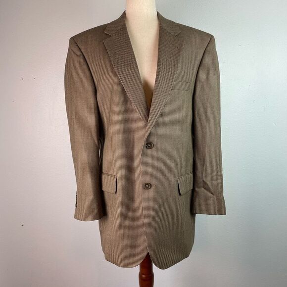 Jos. A. Banks Brown Wool-Blend Sport Coat Size 41R EUC - Picture 1 of 9